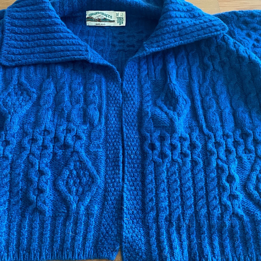 Arancrafts wool sweater, Mari blue, XL women’s